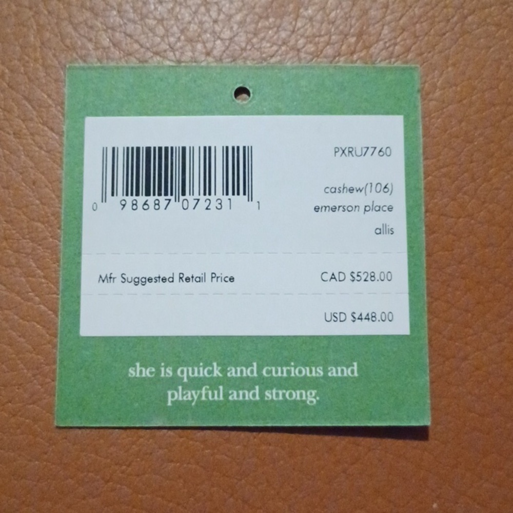 > Kate Spade Elegant Tan/pink Quilted Leather Tote Bag - Picture 5 of 16